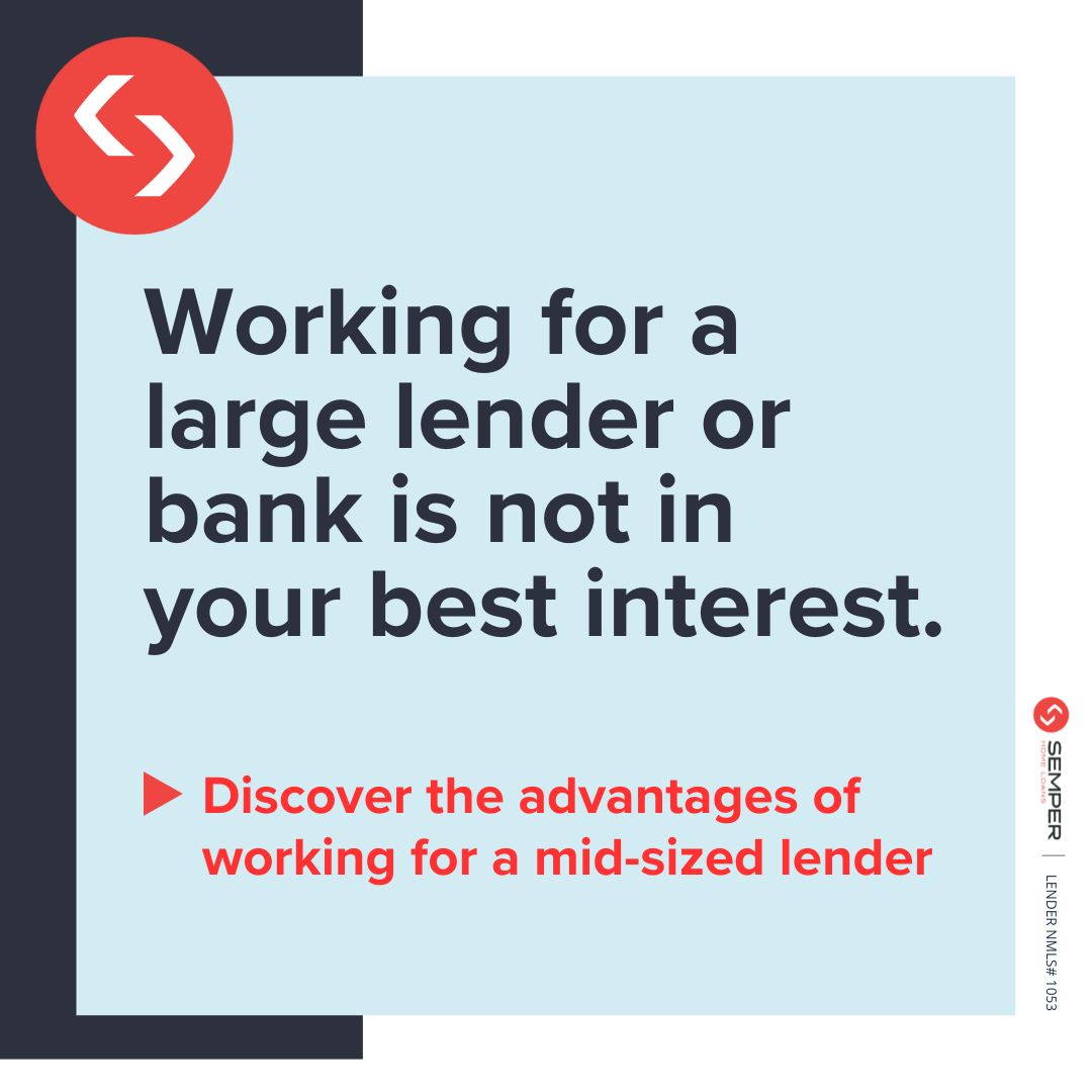 Working for a large lender or bank, is not in your best interest.
